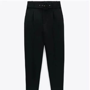Zara high waist trouser pant with belt